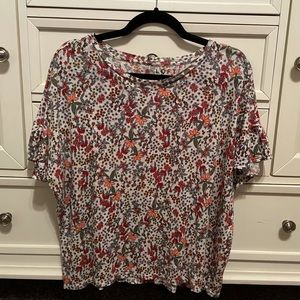 LOFT: floral linen shirt
